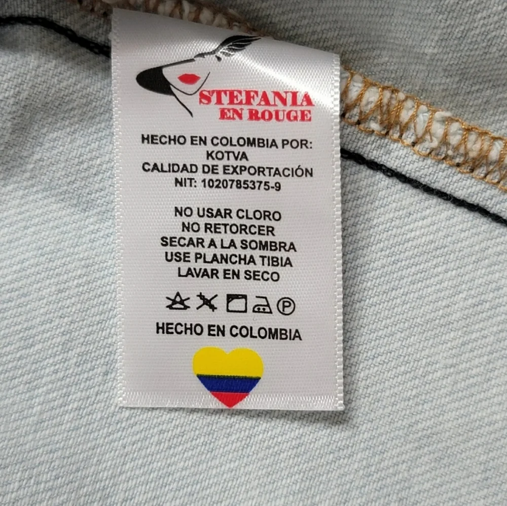 Womens Light Wash Peplum Destructed Hem Detail Jacket Stylish Windbreak size XL - Picture 8 of 16